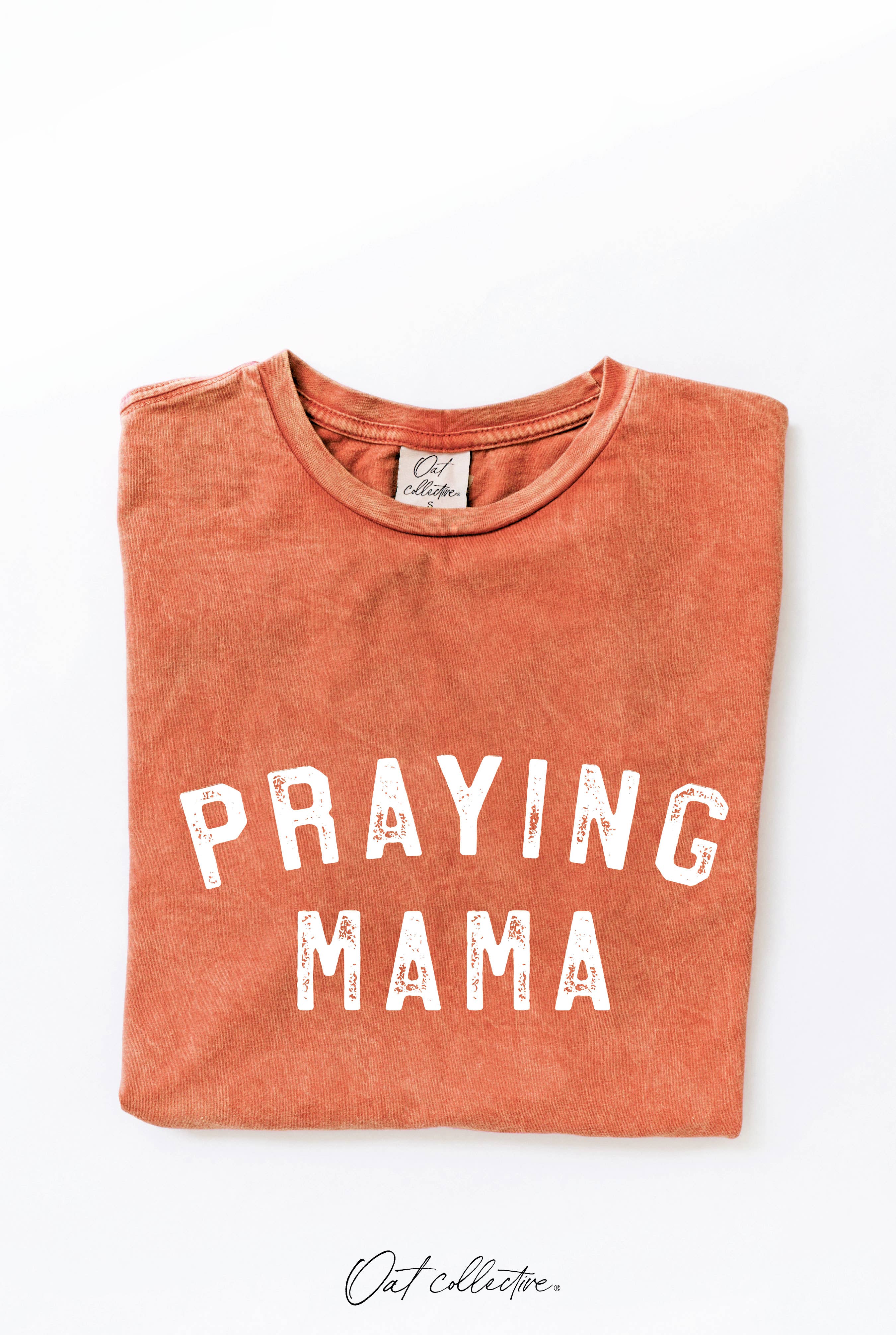 OAT COLLECTIVE - Wholesale Screen Printed T-Shirt - Women's - PRAYING MAMA  Mineral Graphic Top6
