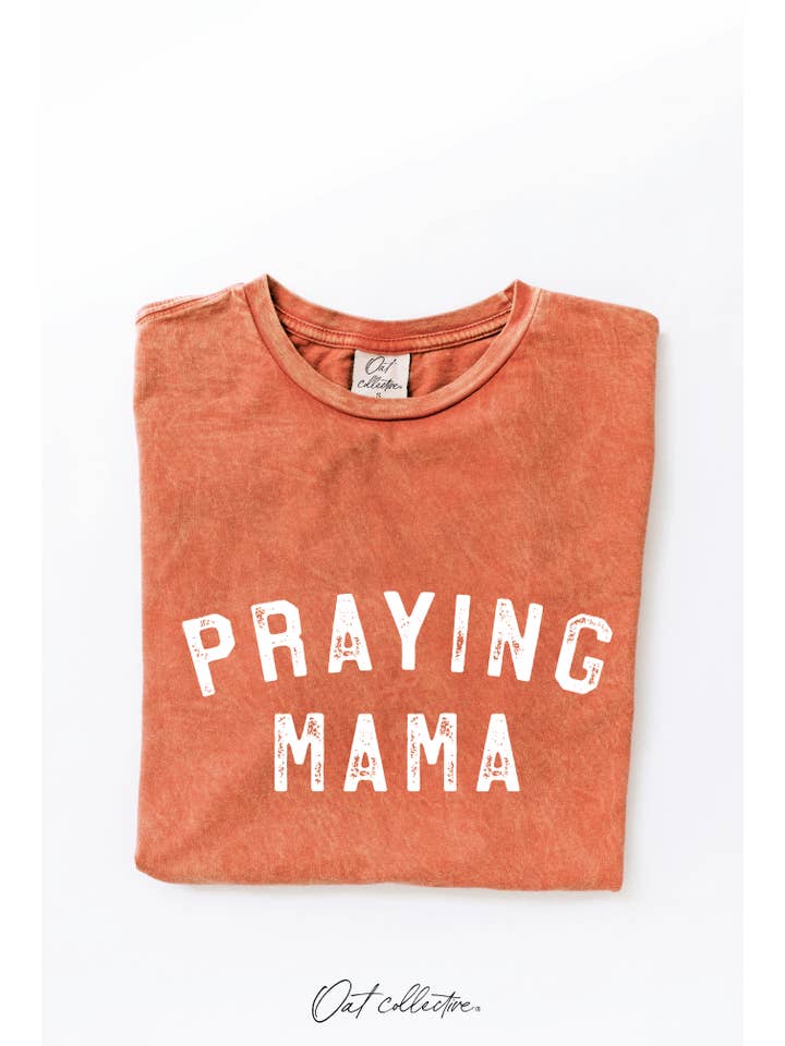 OAT COLLECTIVE - Wholesale Screen Printed T-Shirt - Women's - PRAYING MAMA Mineral Graphic Top6