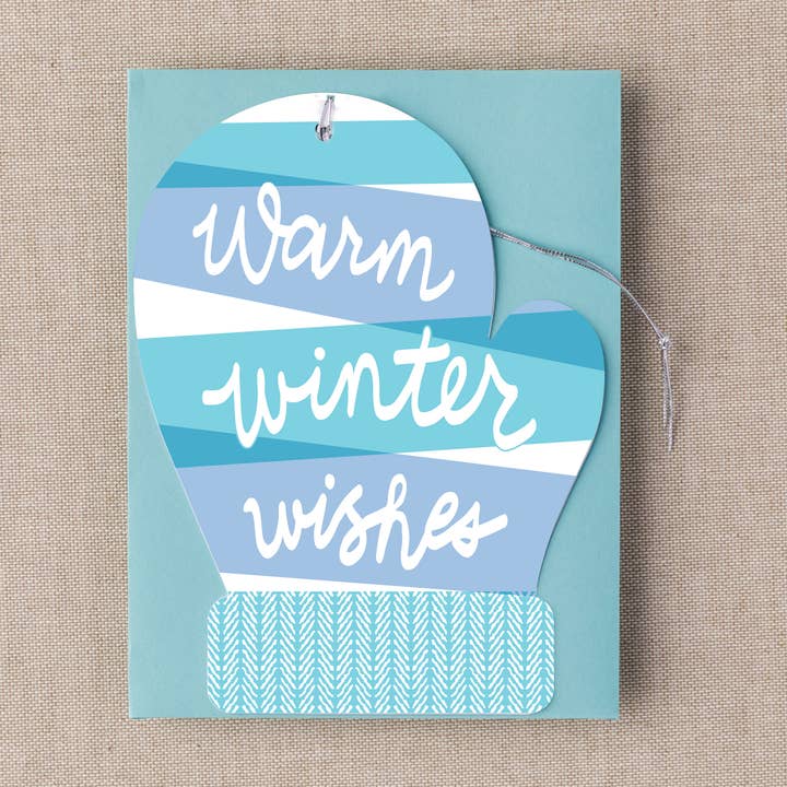 Carte Ornement Mitaines Chaudes - Boîte de 6 pour la vente par Pinecrest Printery