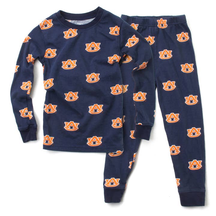 Wes and Willy Auburn Tigers Allover Printed Pajamas for wholesale by Wes and Willy