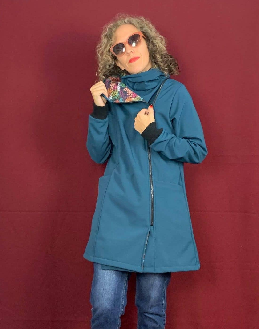 La Compiano - Venta al por mayor Abrigo - Mujer - Abrigo Rex - Petróleo0