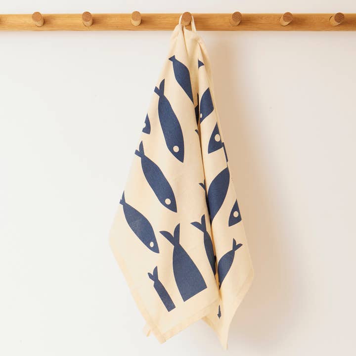 Organic Tea Towel | Fish for wholesale by LIGA
