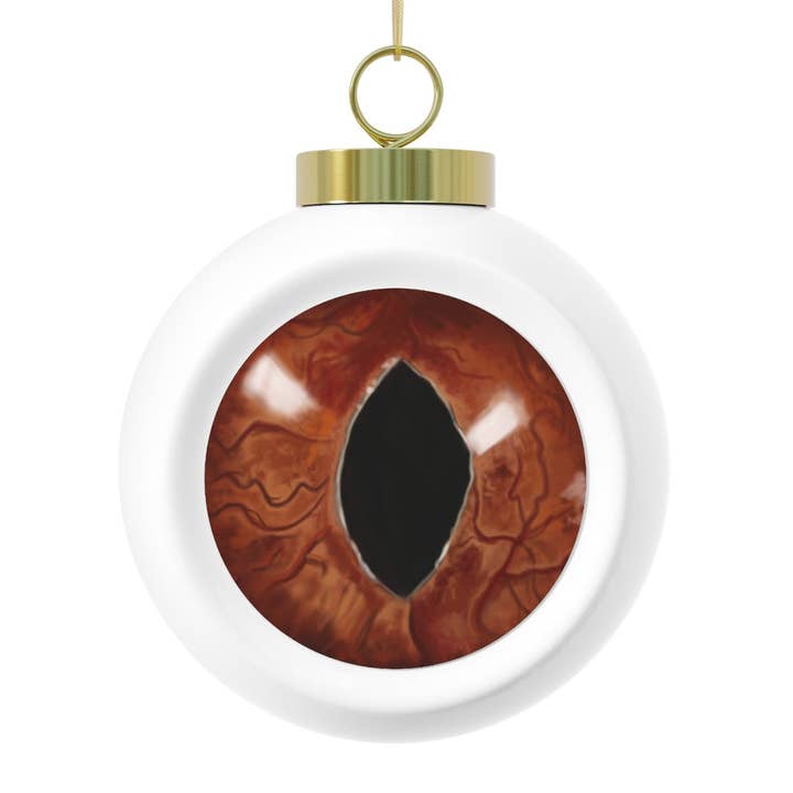 Cat Eyes Christmas Ball Ornament for wholesale by Marick Booster