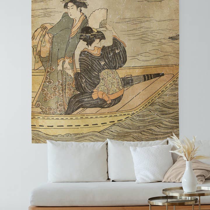 Art Your Wall - Wholesale Art Print - Japanese Girls on Papier Froissé (Wrinkled paper)1