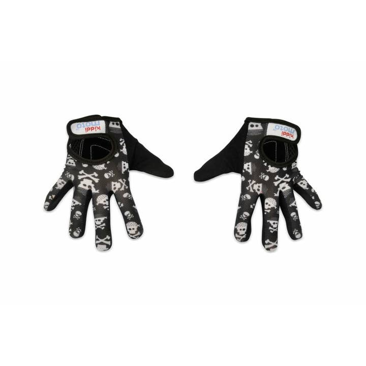 Confident Control for Cool Rides: Skulls Full Finger Gloves for wholesale by Kiddimoto