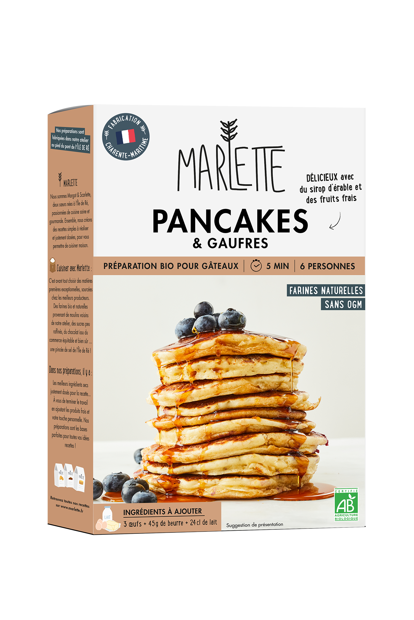 Marlette – Engroshandel Pandekagemix – Økologisk kage forberedelse til pandekager og vafler0