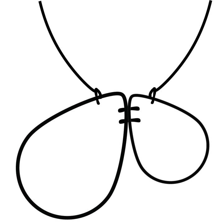 Duo Drop Necklace Grounded for wholesale by Material+Movement