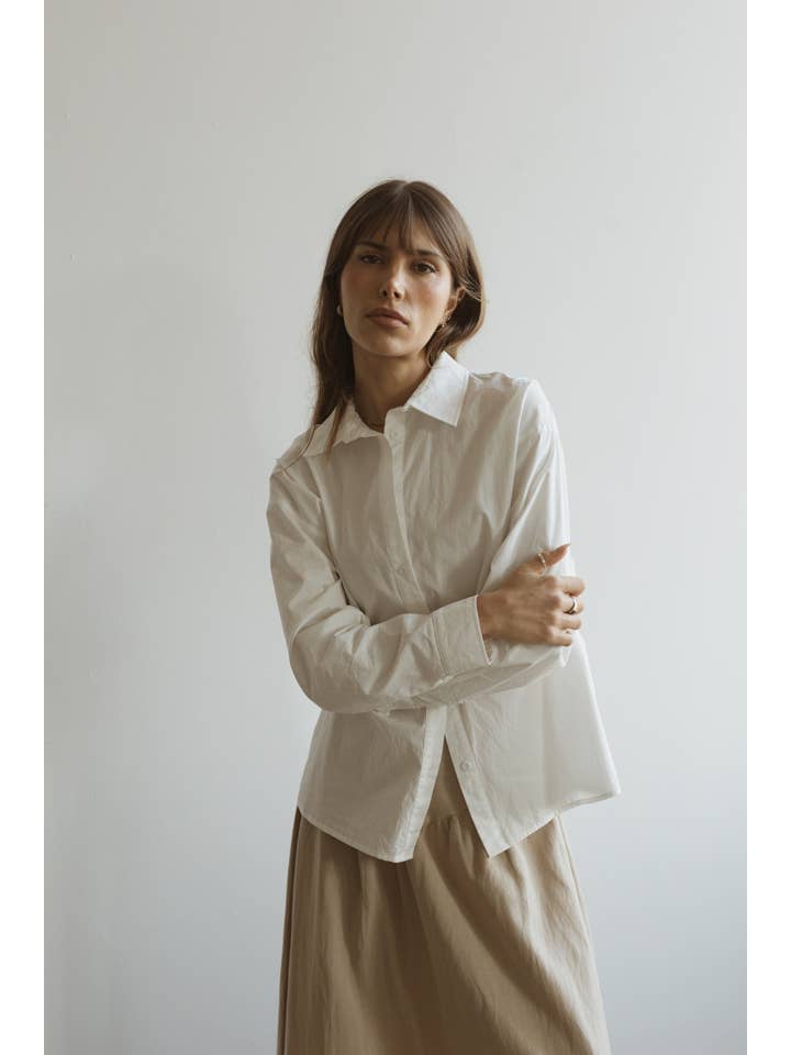 MOD REF - Wholesale Button Down Shirt - Women's - The Ema Top | Collared Button-Down Top29