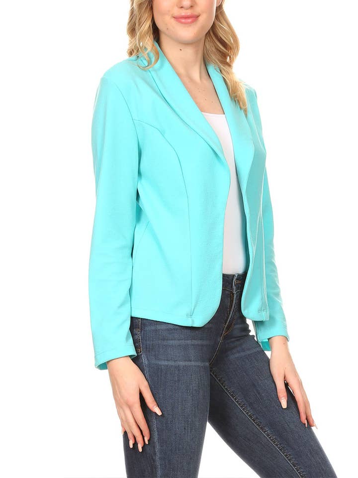 MOA COLLECTION – Blazer - Mulher por atacado – Jaqueta blazer feminina casual de manga comprida justa2