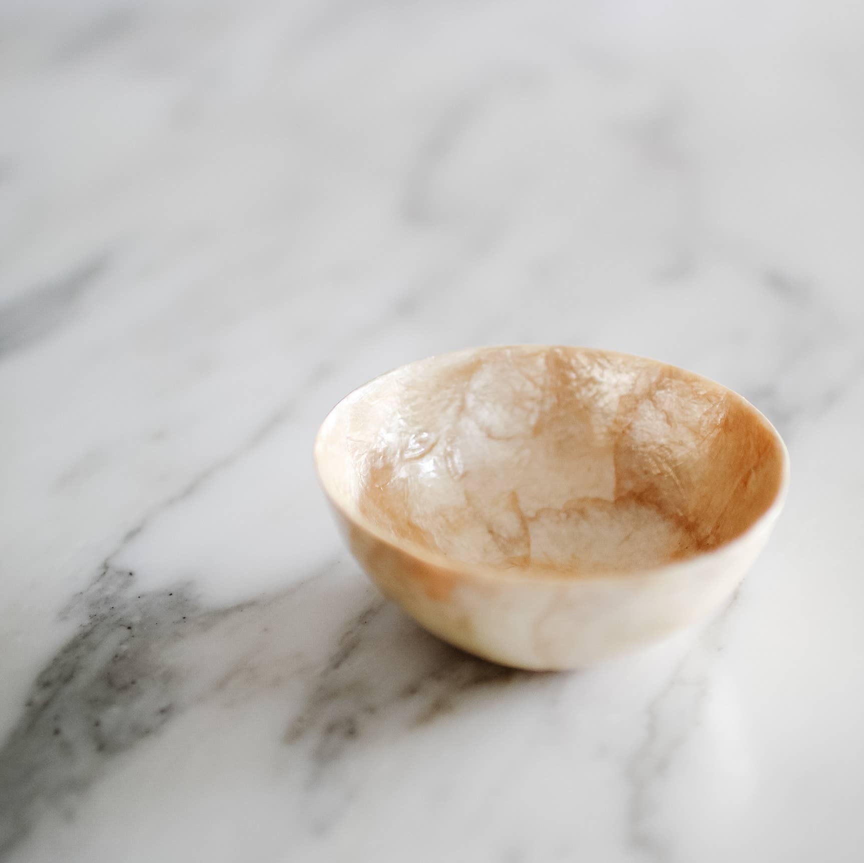 Dekorasyon Gifts  Decor – wholesale Dekorativ tallrik/fat/skål – Capiz Rund Mini Skål4