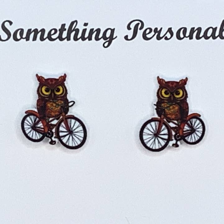Biker Owl Earrings for wholesale by Something Personal