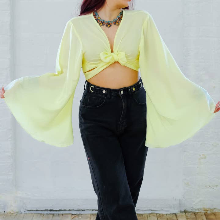 Karma Nepal Crafts - Vendita all'ingrosso Camicetta - Donna - Top avvolgente in seta tinta unita10