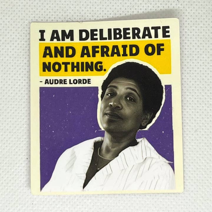 Pegatina impermeable recortada retro de Audre Lorde para venta al por mayor de Literary by Ava
