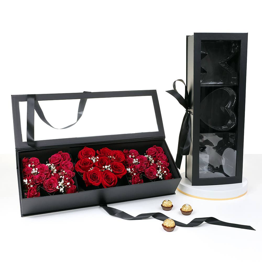 UNIKPACKAGING - Wholesale Gift Box - MOM Box with Clear Top, Plastic Liner & Ribbon – Gift Ready0