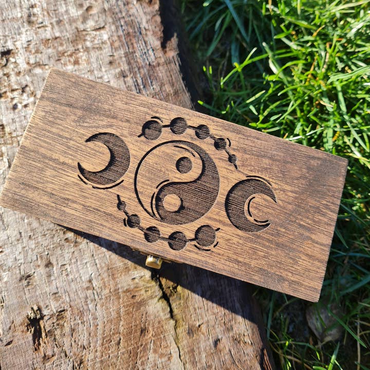 Wooden Jing Jang Moon Box for wholesale by Critit