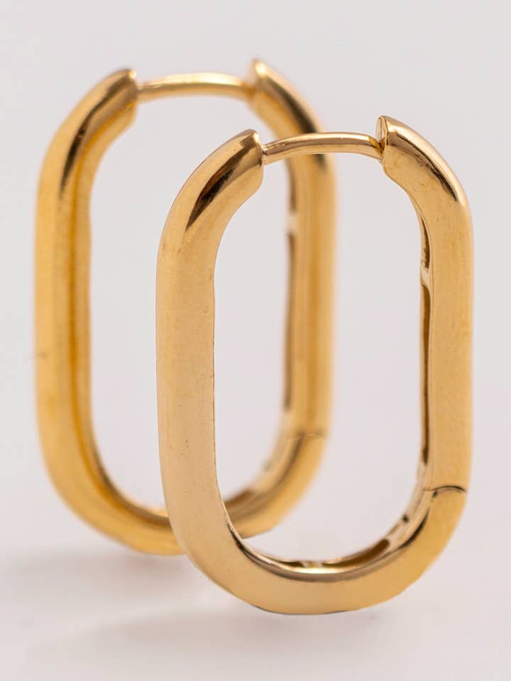 Emily Large Paperclip Hoops for wholesale by Narrative Jewelry
