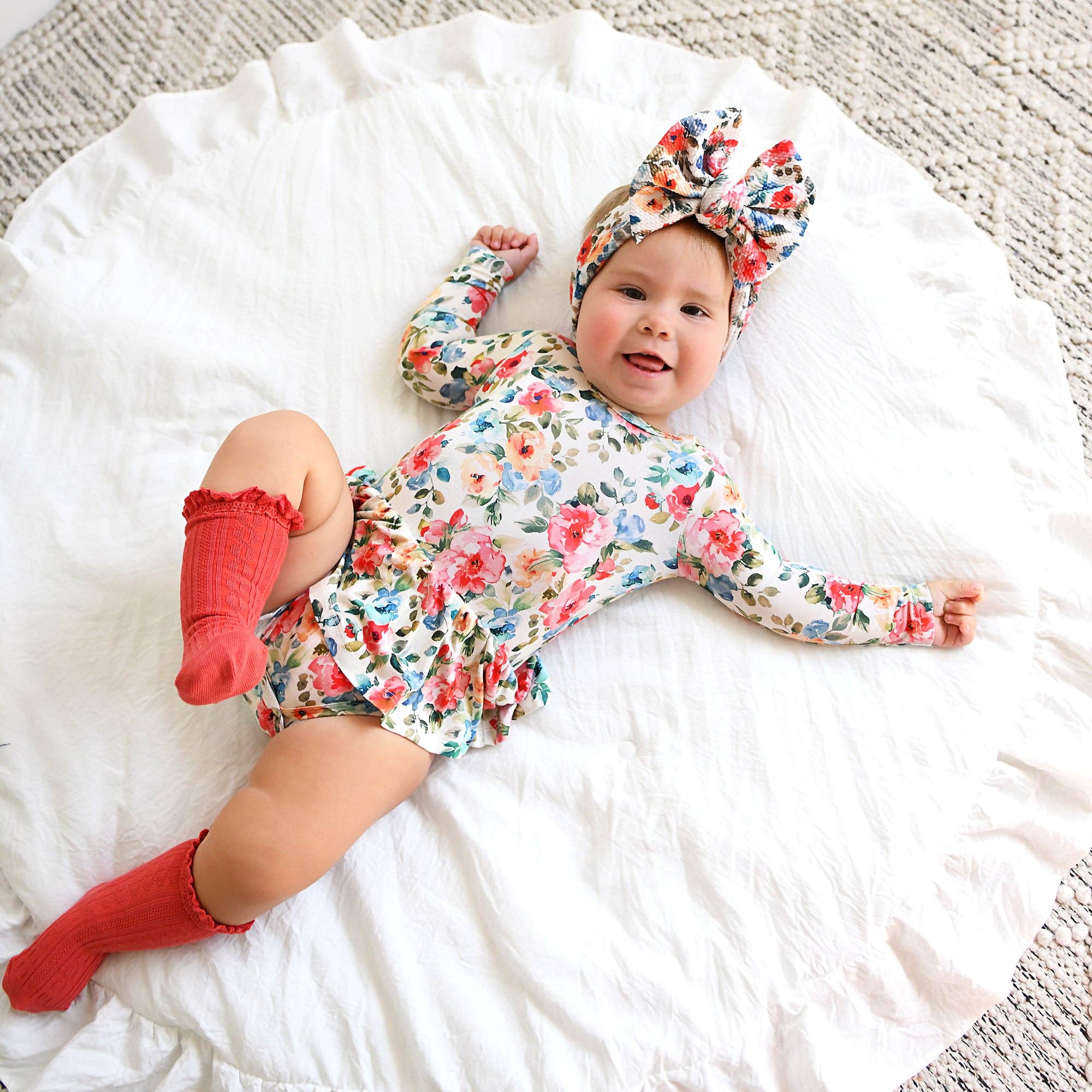 Gigi and Max – Bodysuit - Bebé por atacado – Nayeli TUTU Vestido de Bebé Floral de Bambu3