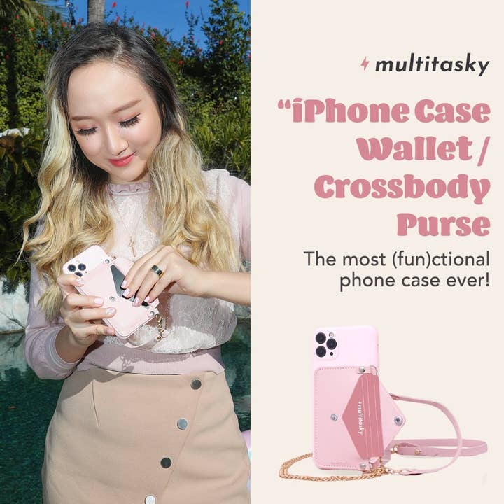 Multitasky – wholesale Phone case – Women’s – iPhone Case Wallet / Crossbody Purse (iPhone 14 Series)