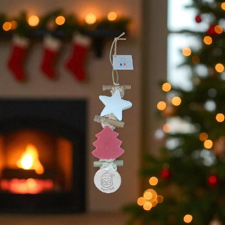 fabrique lomaelle - Wholesale Ornament - Braid 1 White Star 1 Red Fruit Tree 1 Santa Claus Head