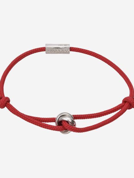 Red Rope Sterling Silver Trinity Bracelet for wholesale by DEGS & SAL