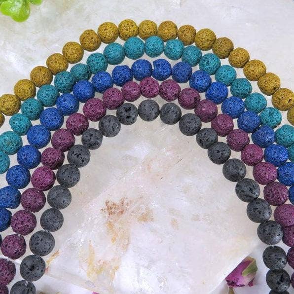 Rock Paradise - Wholesale Beads - Crystal Lava Rock Bead Strand for Essential Oils 10mm1