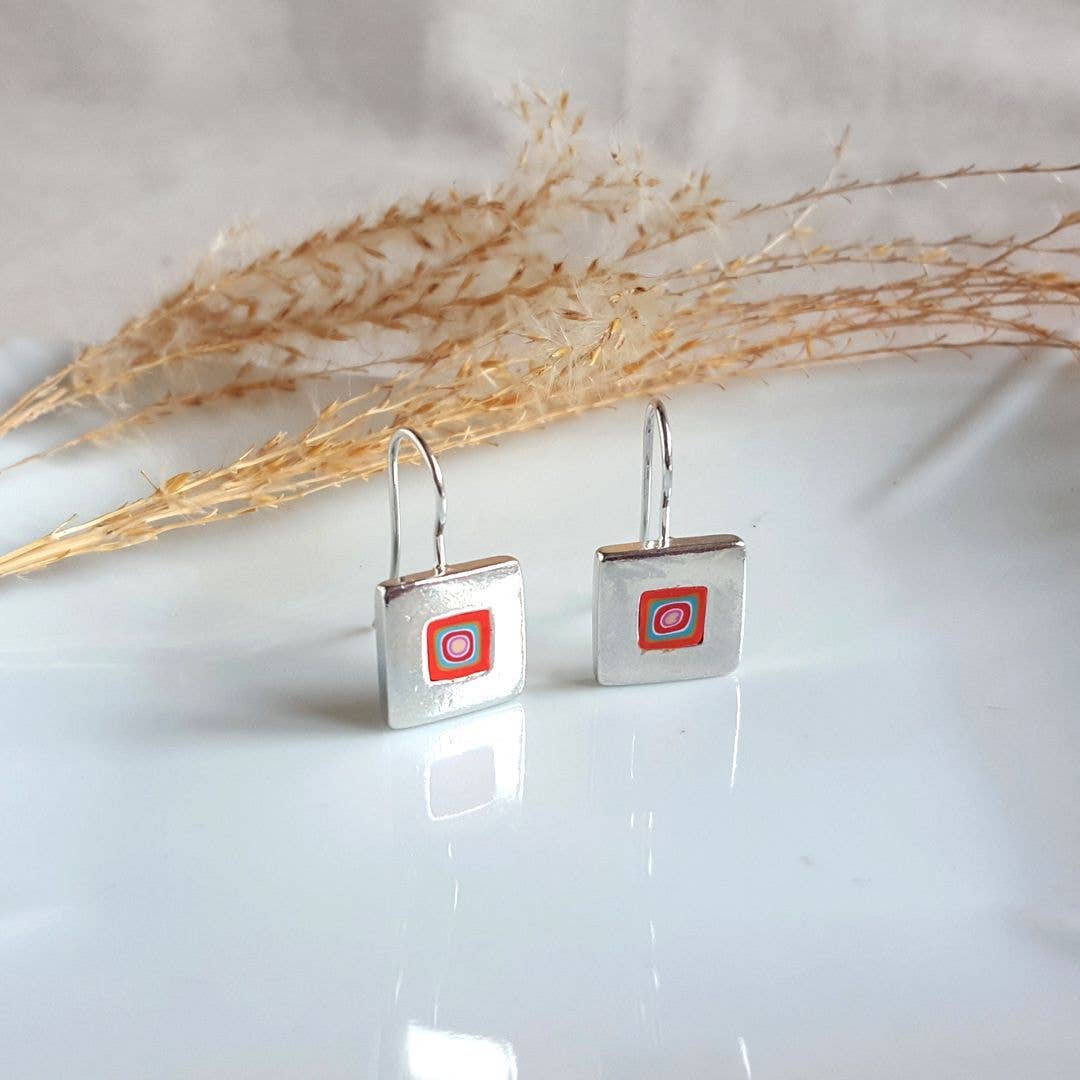 PASTACUITA – wholesale Hängande örhängen – Runda örhängen med hake i italiensk Millefiori-teknik6