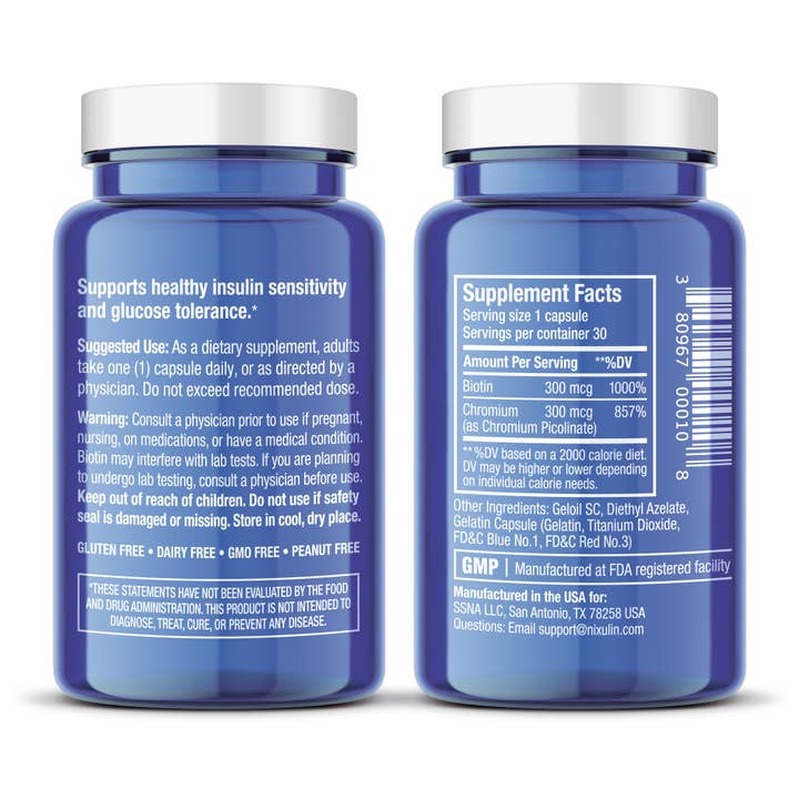Nixulin - Wholesale Oral Supplement/Vitamin - Natural Blood Sugar Support, Capsules, 30-Day Supply1