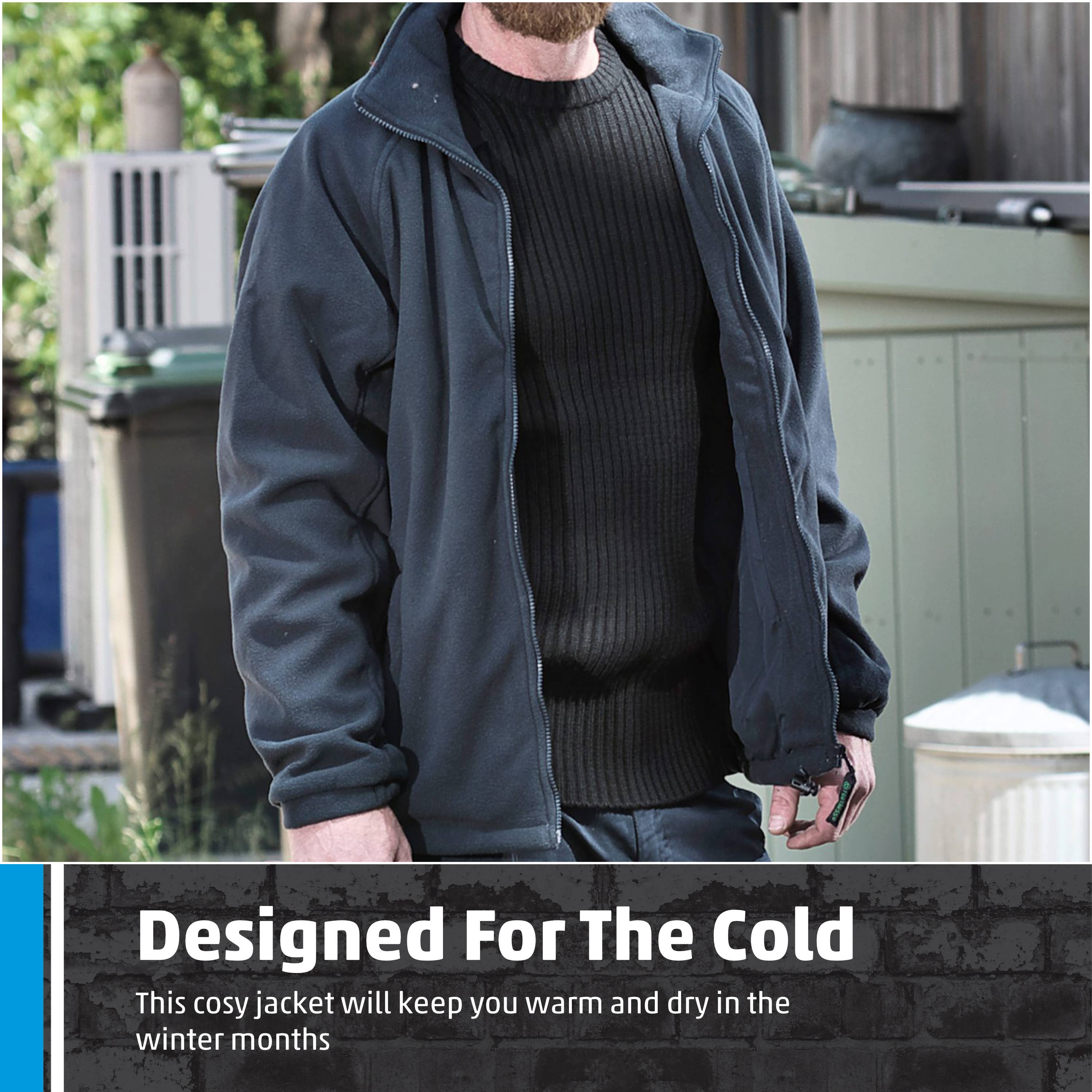 Navy Blue Fort Lomond Jacket, Full Zip Fleece Jacket, 100% Polyester for wholesale on Faire4