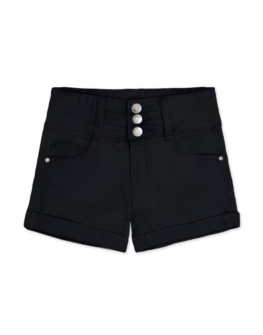 Cutie Patootie Clothing - Vendita all'ingrosso Pantaloncini - Bambini - Pantaloncini in denim da ragazza GDS-22-89203A con 3 bottoni 0