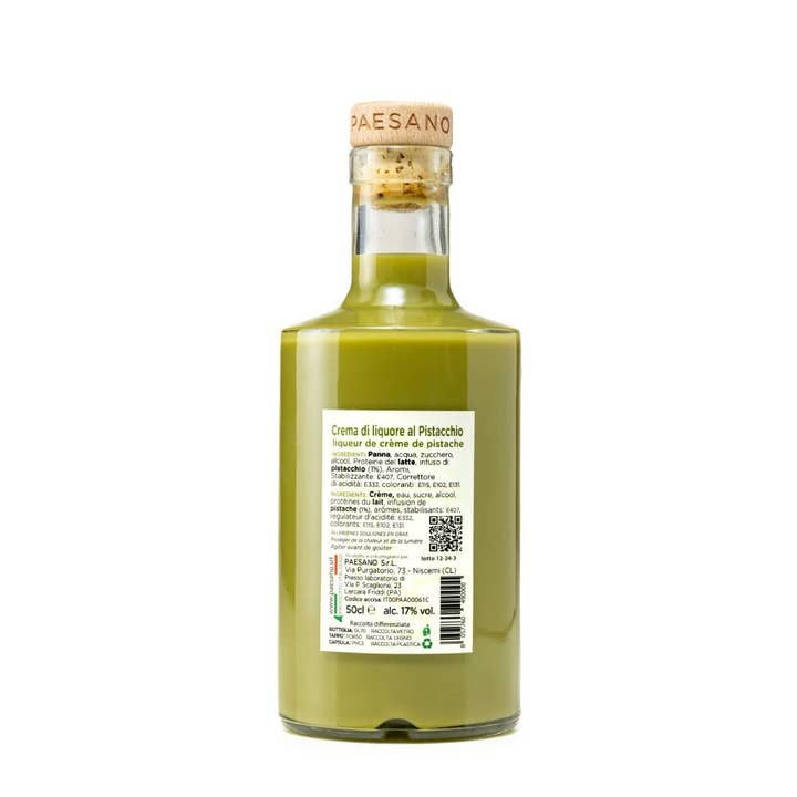Paesano Srl - Wholesale Liqueur - Sicilian Pistachio Liqueur Cream (17°)1