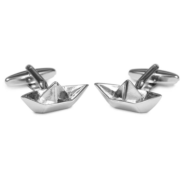 Abotoaduras de barco de papel por atacado de Ox Gemelos