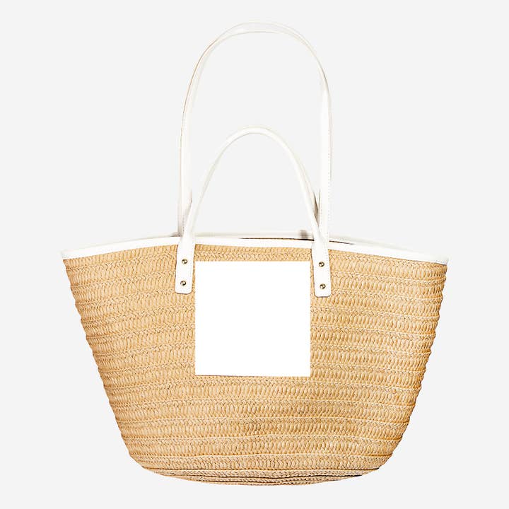Straw Braided Fashion Tote Bag for wholesale by Collections by Fame Accessories