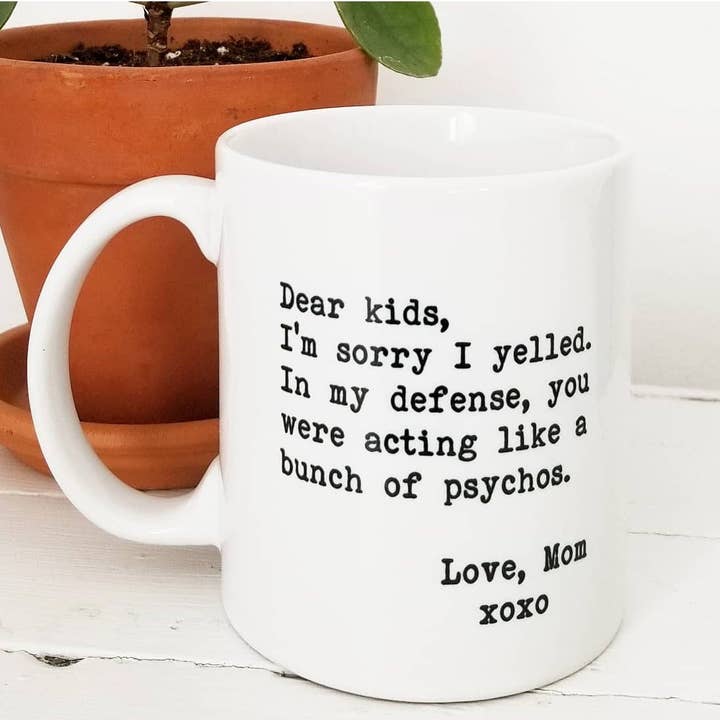 « Dear Kids... » personnalisé fait main Tasse à café - Tasse à café personnalisée pour la vente par Matriarch Handmade