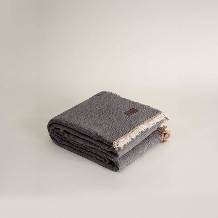 MINOA - Wholesale Throw Blanket - Reversible Muna Organic Gauze Bed Spread, Large Throw1
