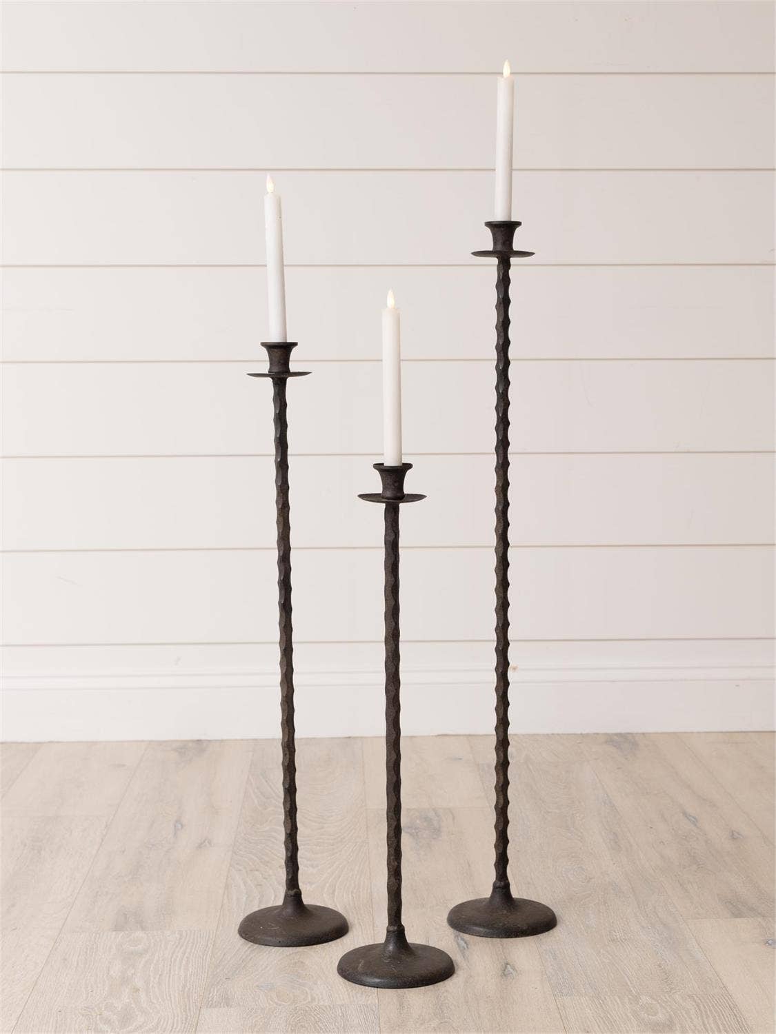 Audrey's Home & Gift - Wholesale Candle holder - Floor Taper Candle Holders (Set Of 03)2