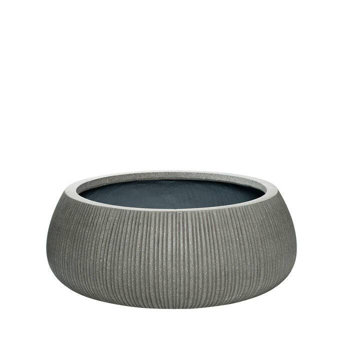 Eileen XL - Ljusgrå (vert. ribbad) - B36 cm x H14 cm för wholesale av Pottery Pots