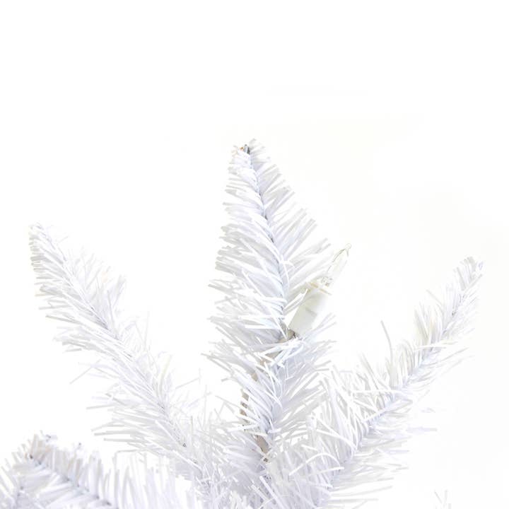 VIT 5 Ft vit julgran, 529 tips, UL 250 Varm vit LED, B för wholesale på Faire