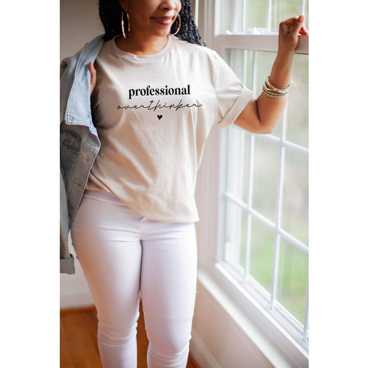 Professional Over Thinker Printed Tee for wholesale by Simple Tymes