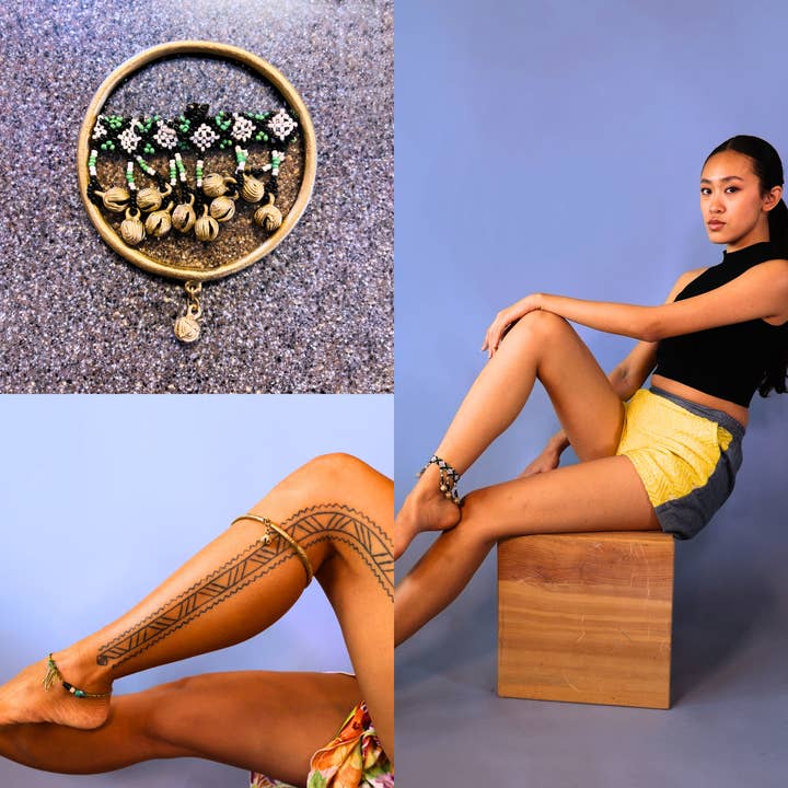 Conjunto de Tornozeleiras de Latão Singkil por atacado de Elle Karayan