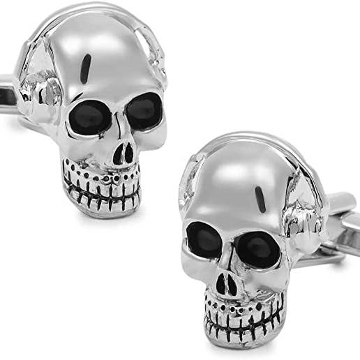 Cufflinks for Skull Shirt with Earphones for wholesale by Beclosetoyou