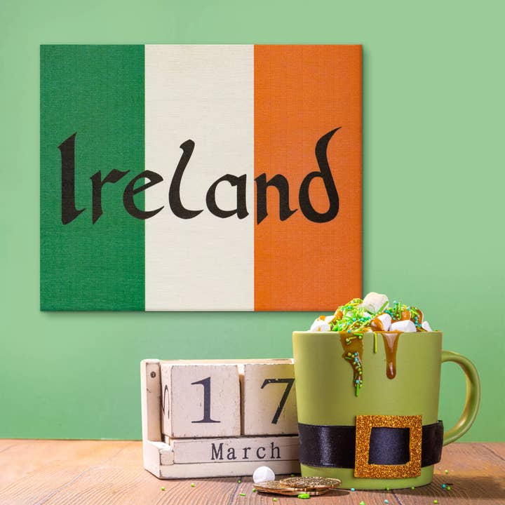 JennyGems – wholesale Sign – Ireland Flag Wooden Sign, Irish Decor, St Patricks Day