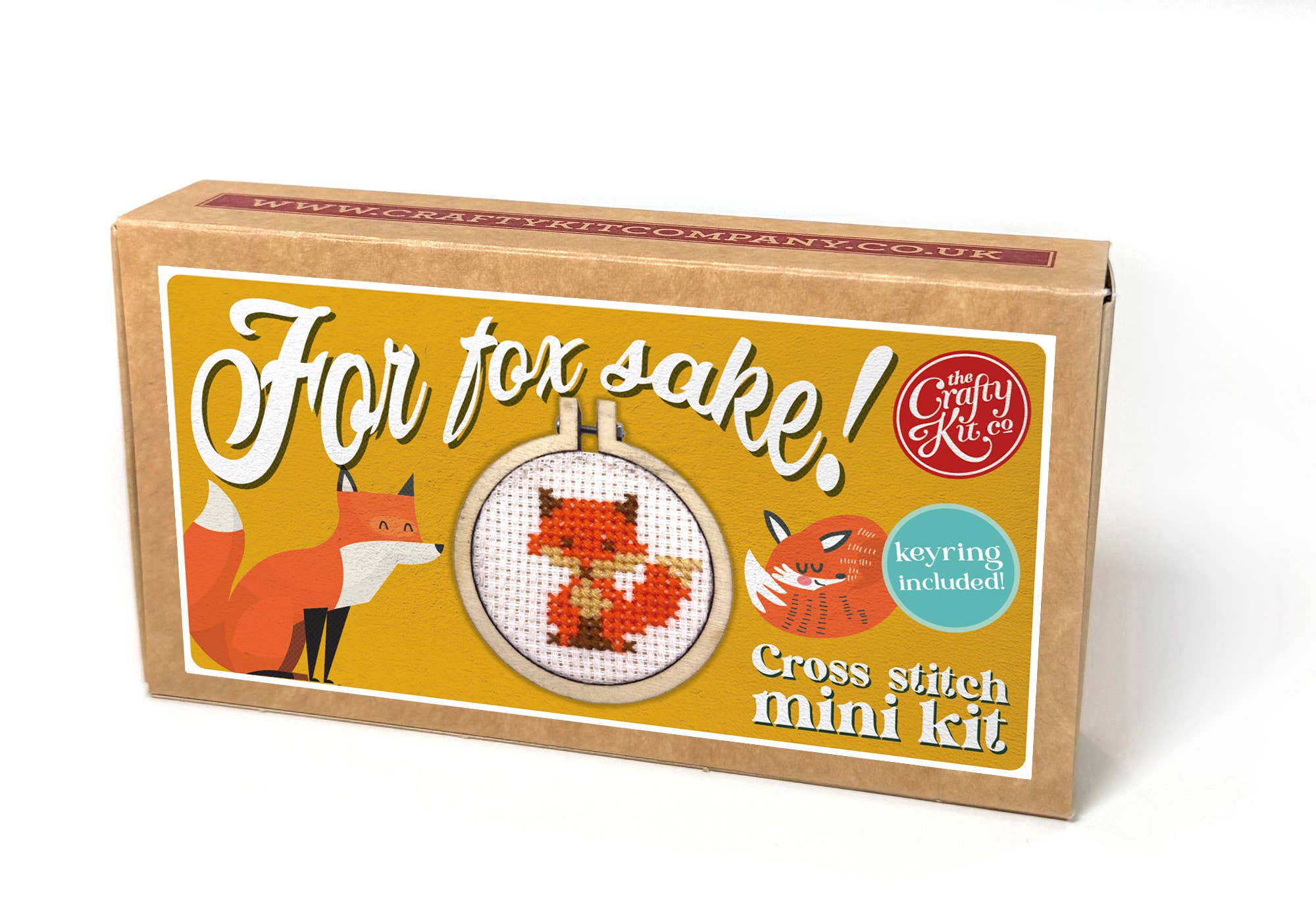 The Crafty Kit Company - Wholesale Embroidery/Cross Stitch Supplies - 'For Fox Sake!' Mini Matchbox Cross Stitch Kit7