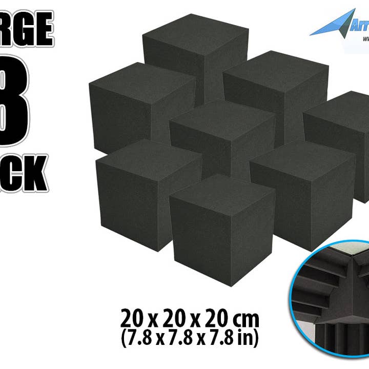 8 pz Trappola per Bassi ad Angolo a Cubo 20 x 20 x 20 cm KK1135 per la vendita all'ingrosso da parte di Arrow Zoom Limited