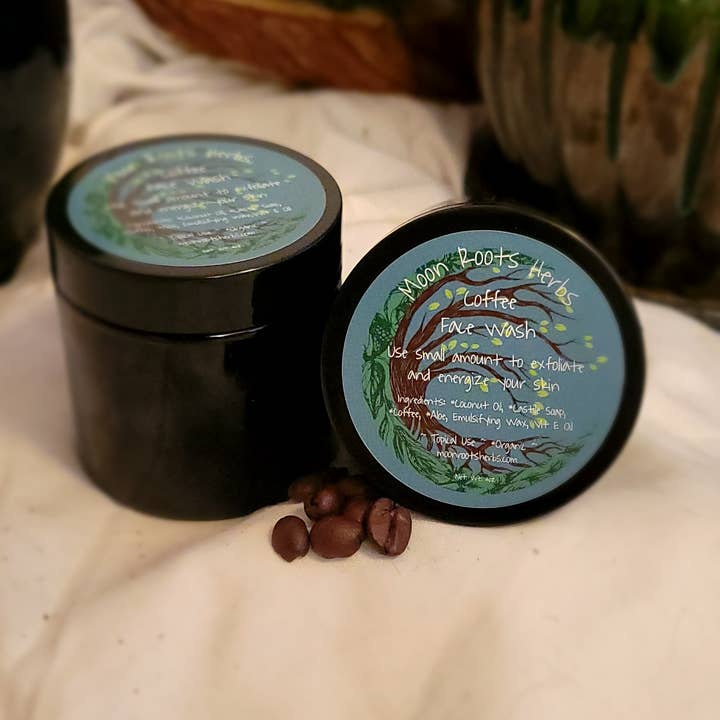 Coffee Face Wash for wholesale by Moon Roots Herbs, LLC