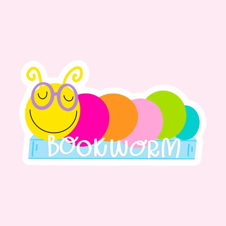 Sticker - Bookworm for wholesale by All She Wrote Notes