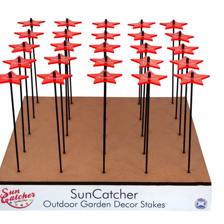 Esposizione Vendite Trevor Stella di Natale 'Buon Natale' per la vendita all'ingrosso da parte di SunCatcher Garden Decor