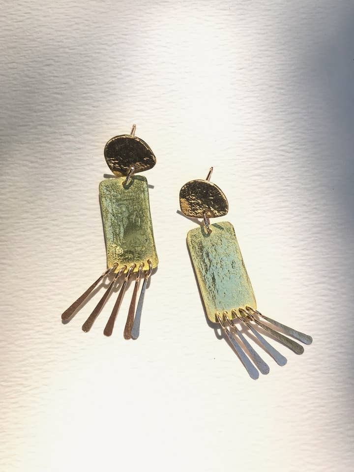 Low Tide earrings for wholesale by McKinley Mizar Fine Art & Jewelry