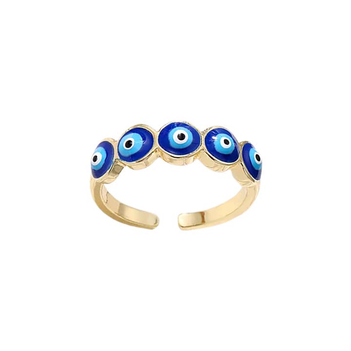 Anillo Evil Eye, dorado para venta al por mayor de VIE