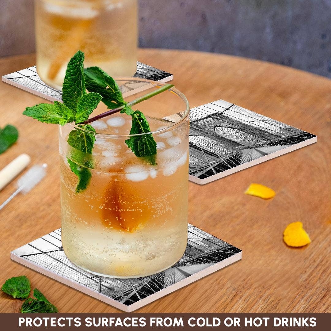 3dRose - Wholesale Coasters - 3dRose, Brooklyn Bridge, 1948, New York , Coaster2