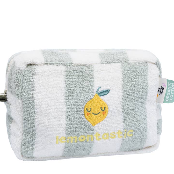 the cotton cloud - Vente Trousse de toilette – unisexe - Trousse de toilette en coton Terry Lola Lemon